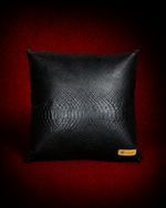 The PRELUDE Snakeskin Pillow: a luxury statement piece for the home in a rich snakeskin-textured finish. Limited, design-forward. Shop PRELUDE.